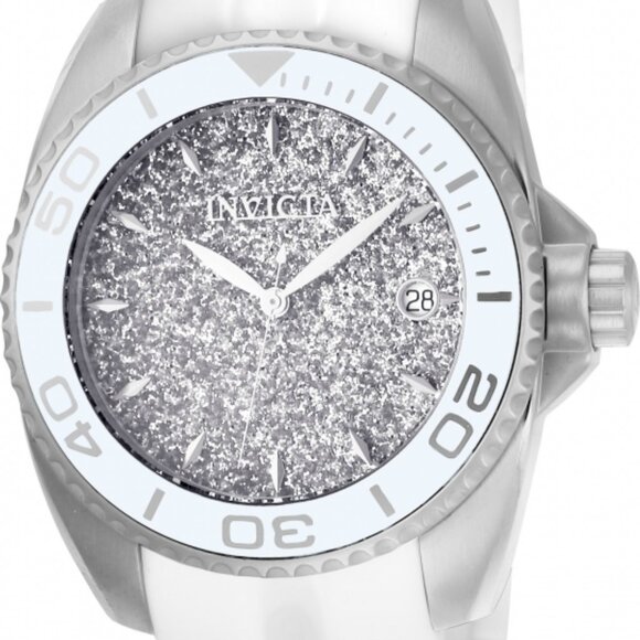 $595 MSRP- Invicta Angel Glittery Silver Dial Ladies Watch (No Box and Papers) main image 5